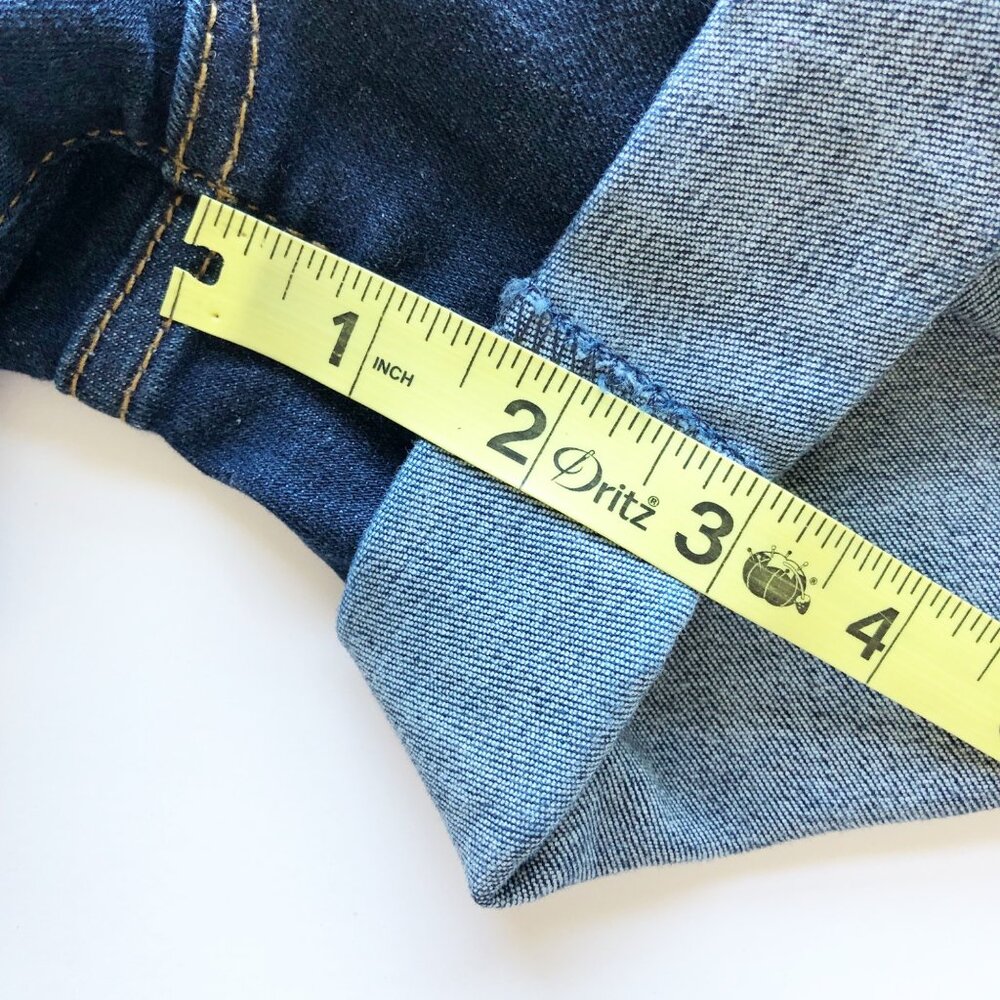 HUDSON Croxley Mid Thigh Dark Wash Rolled Hem Shorts Womens 26 - Picture 9 of 10